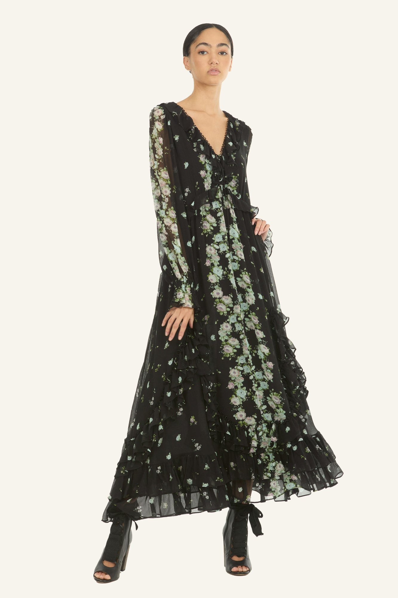 Brighton Dress | Black Floral Alley