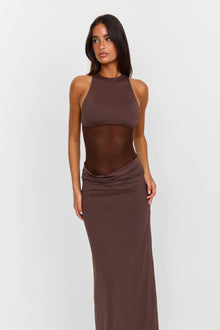 Nysa Maxi Dress | Brown