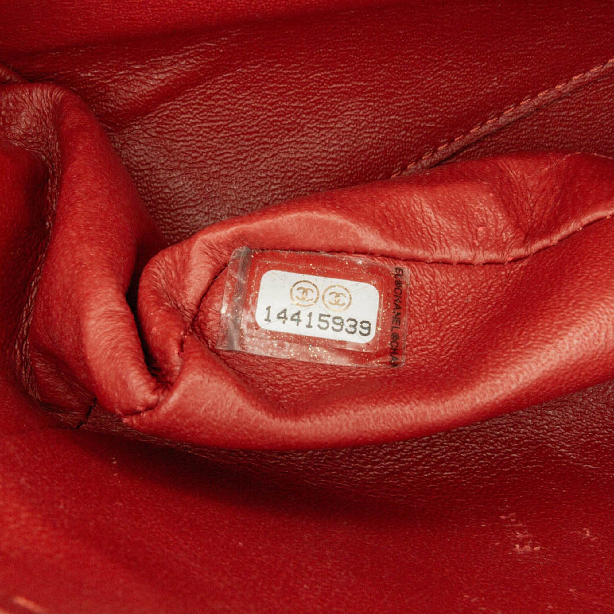 Chanel | Pre-Owned Medium Classic Caviar Double Flap | Orange/Dark Orange