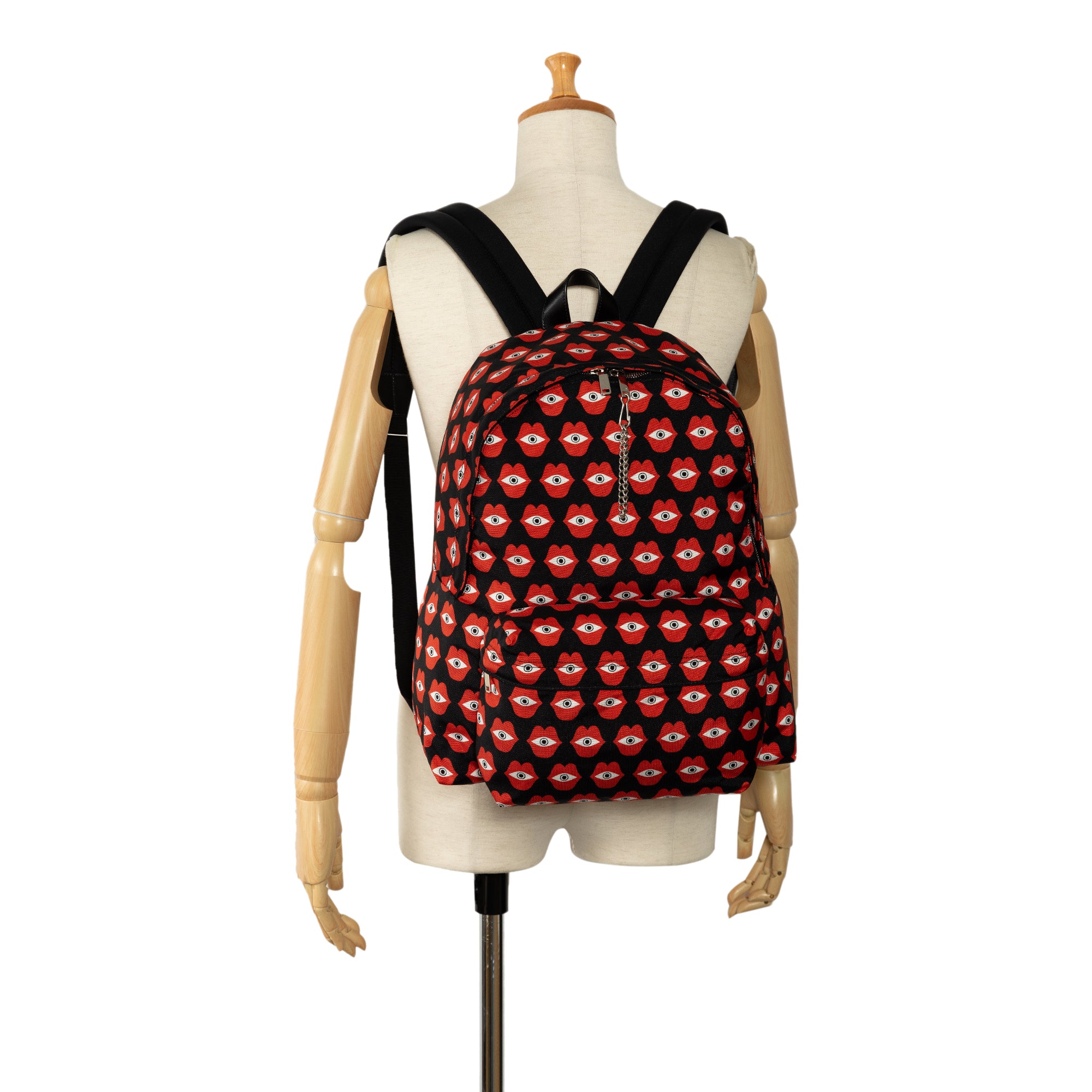 Celine | Pre-Owned x Anneli Henriksson Telepathic Love Backpack | BlackRed