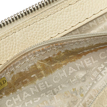 Chanel | Pre-Owned Caviar Perforated Pulley Shoulder Bag | White/Ivory