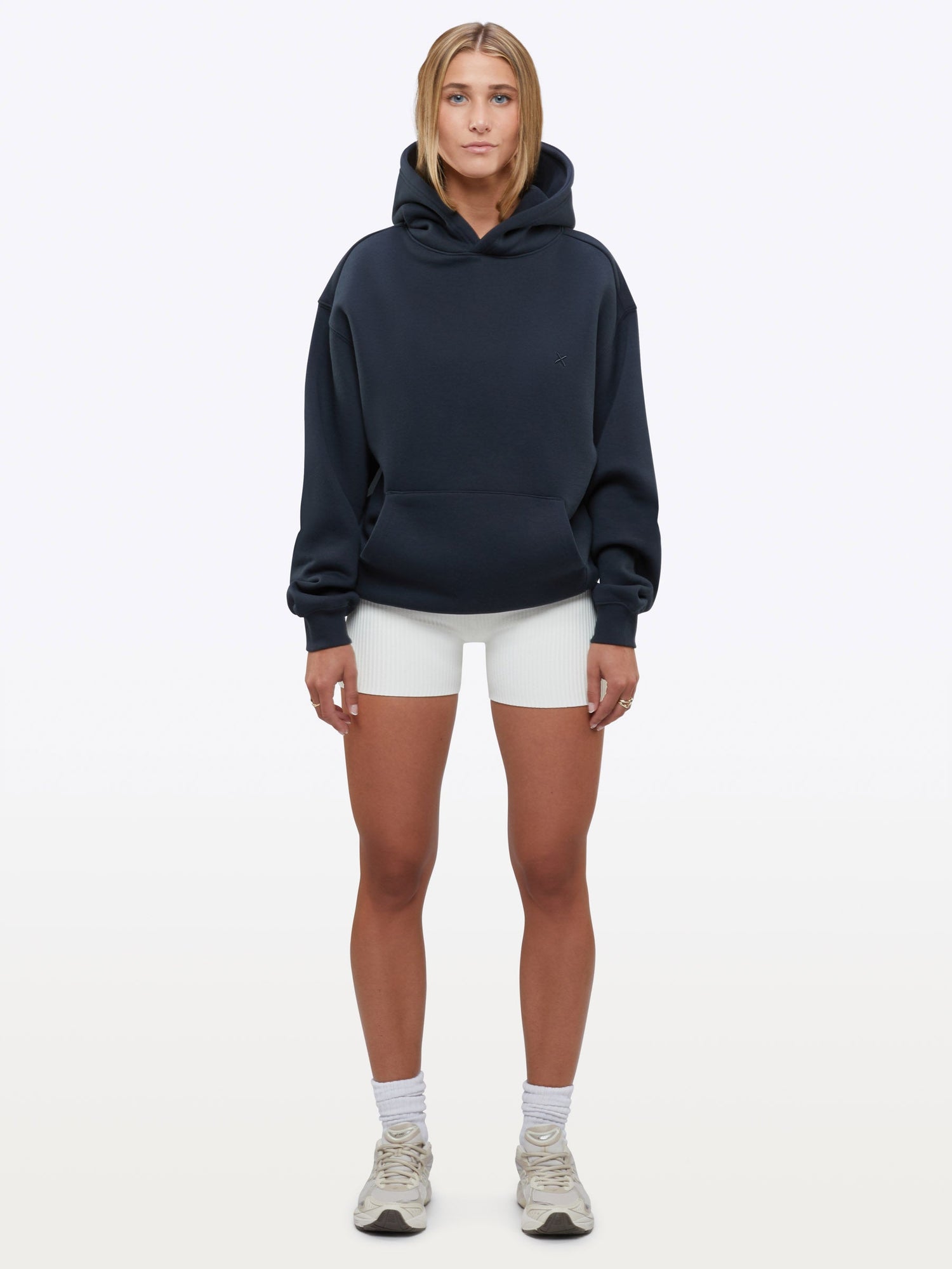 Womens | Divine Relaxed-Fit Fleece Hoodie | Obsidian