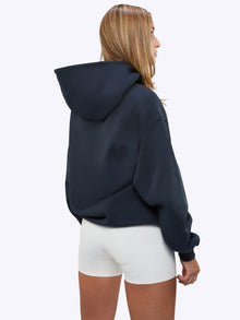 Womens | Divine Relaxed-Fit Fleece Hoodie | Obsidian