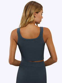 Womens | Coreflex Form-Fitting Cropped Tank | Ocean Storm