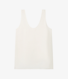 Another Tomorrow Silk Tank in White – Silk Women's Top