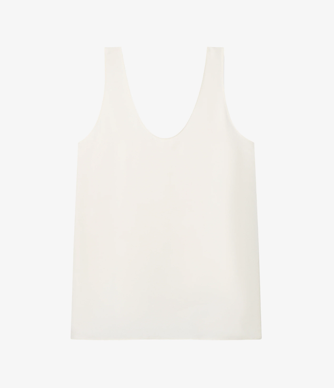 Another Tomorrow Silk Tank in White – Silk Women's Top