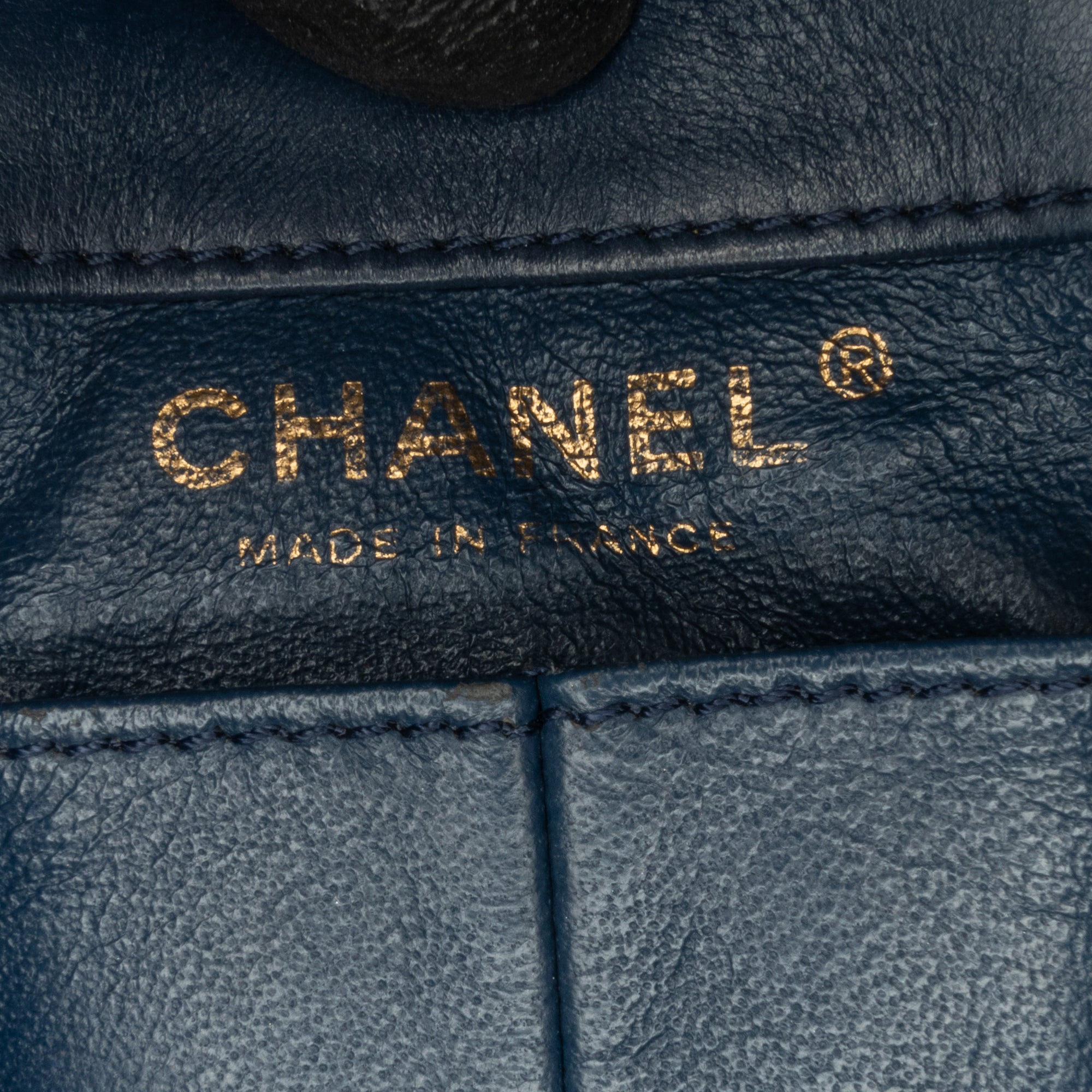 Chanel | Pre-Owned CC Quilted Lambskin Double Flap | Blue/Navy