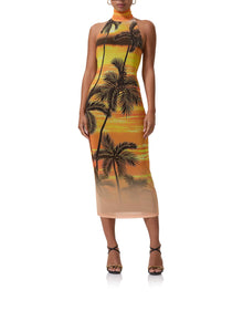 Olimpia Midi Dress | Sunrise Palms