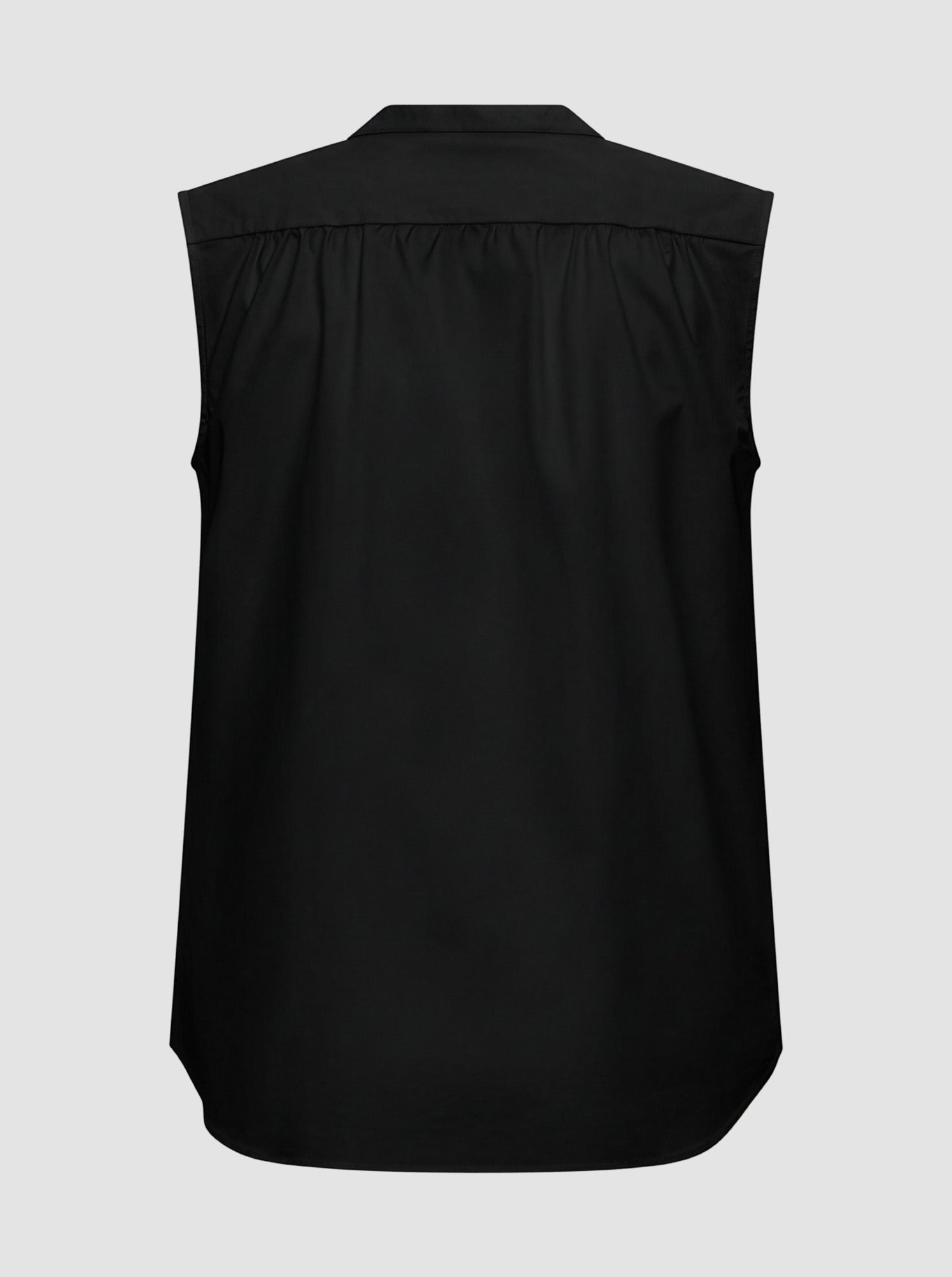 Olympia Sleeveless Shirt | Black