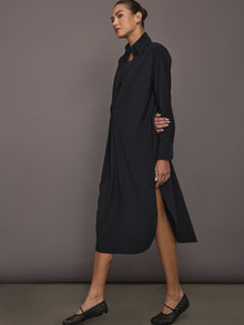 Ona | Tropez Oversized Shirt Dress | Black