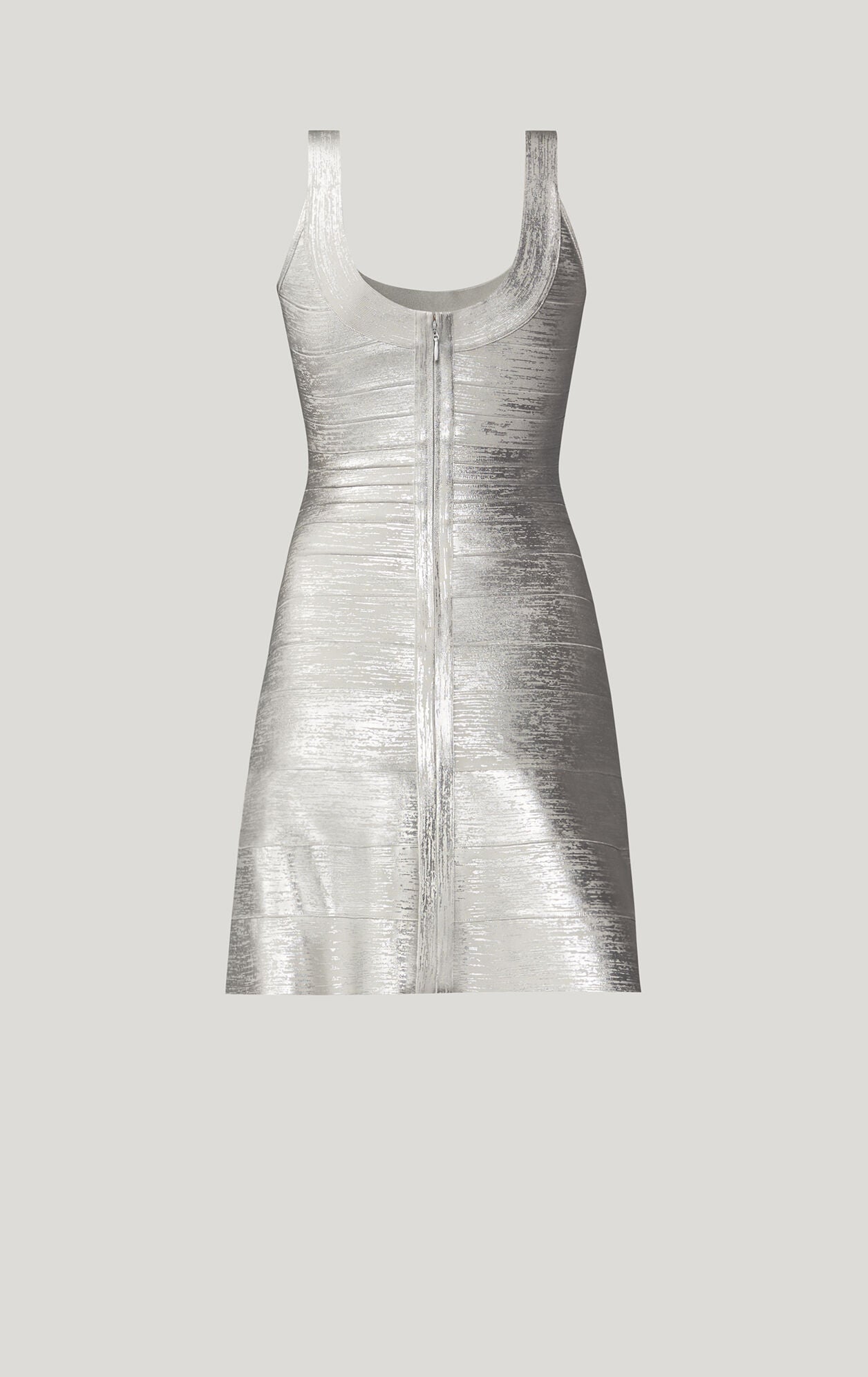 Fit And Flare Dress | Silver Foil