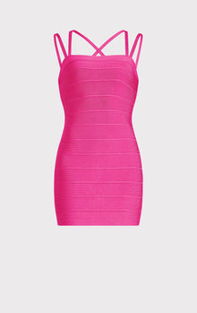 Strappy Mini Dress | Hot Pink