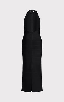 Halter Crystal Gown | Black