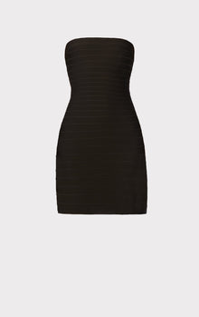 Strapless Banded Pencil Dress | Black