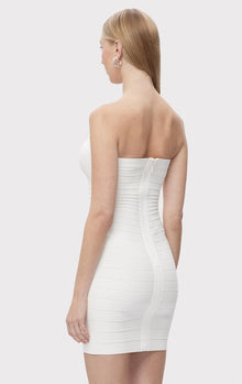 Strapless Banded Mini Dress | Alabaster