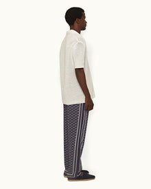 Dark Sapphire/Sea Mist Bandana Relaxed Fit Cotton Poplin Lounge Pants | Dark Sapphire/Sea Mist