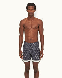 Dark Sapphire/Sea Mist Bandana Mid-Length Swim Shorts | Dark Sapphire/Sea Mist