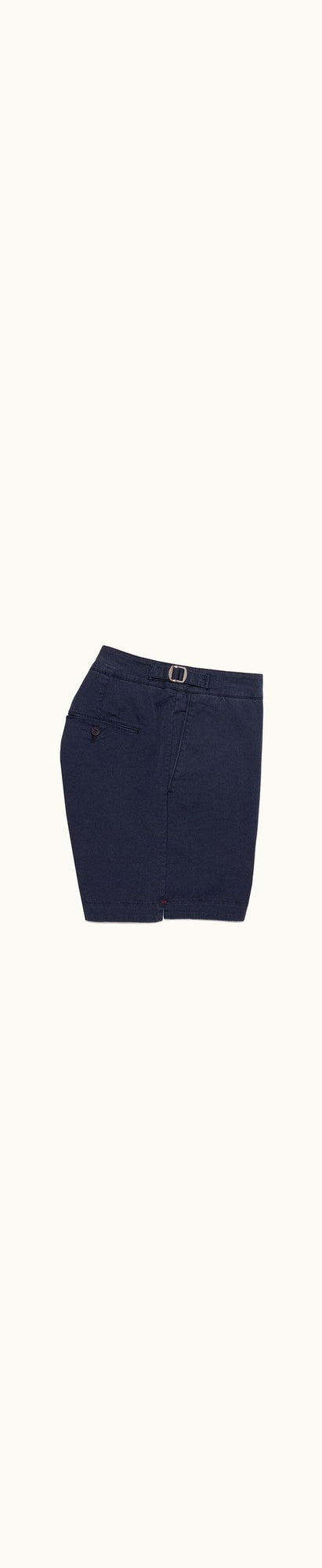 Bulldog Cotton Twill Navy Mid-Length Shorts | Navy