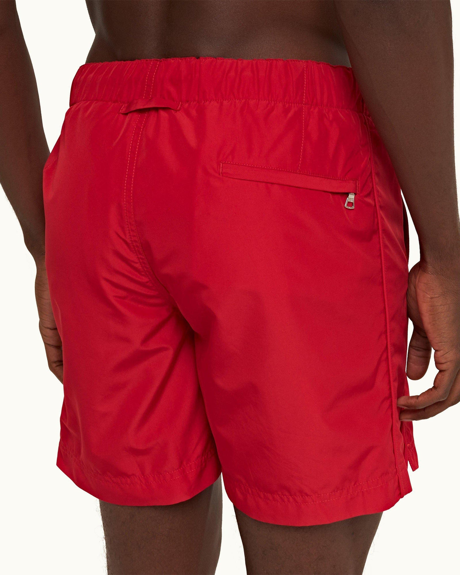 Bulldog Drawcord Vermillion Drawcord Mid-Length Swim Shorts | Vermillion