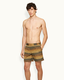 Mid-Length Swim Shorts In Gold Fade | Gold