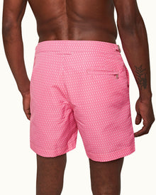 Wham/White Geo Pointpart Mid-Length Swim Shorts | Wham/White