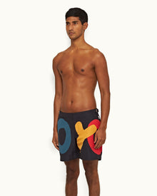 Night Iris O.BUOY Mid-Length Swim Shorts | Night Iris