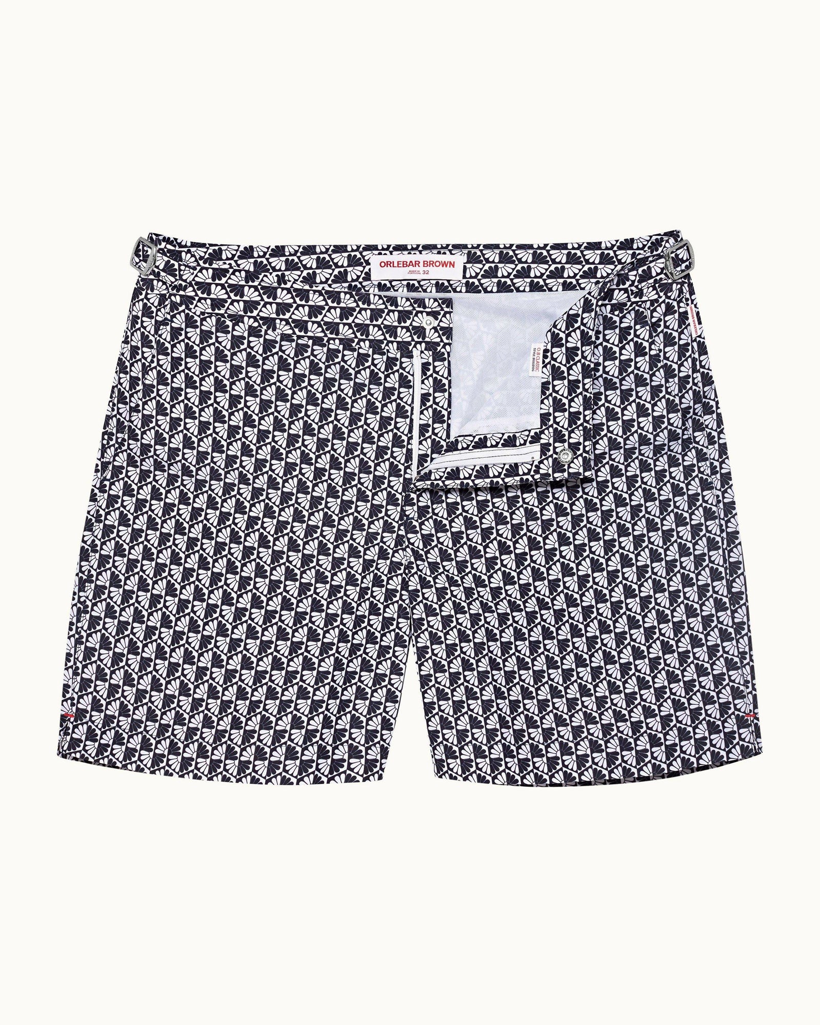 Bulldog Navy/White Otaru Mid-Length Swim Shorts | Navy/ White