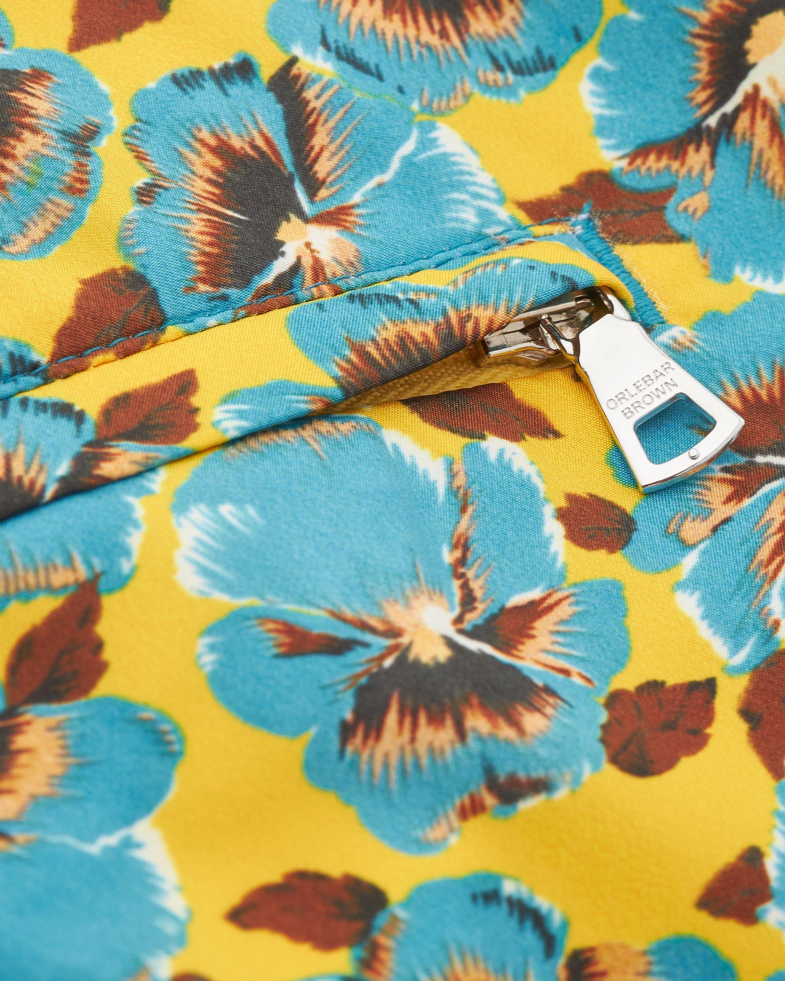 Petal Print Mid-Length Swim Shorts in Lemon Meringue colour | Lemon Meringue