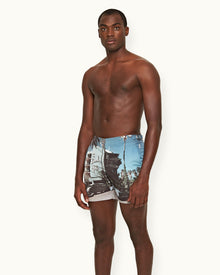 Bulldog Beverly Hills Photographic Print Mid-Length Swim Shorts | Beverly Hills