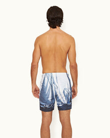 Bulldog Ocean Outlook Dark Sapphire Mid-Length Swim Shorts | Ocean Outlook Dark Sapphire