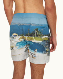 Bulldog Pacifico Photographic Print Mid-Length Swim Shorts Woven In France | Pacifico