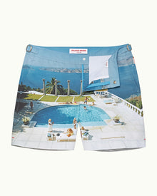 Bulldog Pacifico Photographic Print Mid-Length Swim Shorts Woven In France | Pacifico
