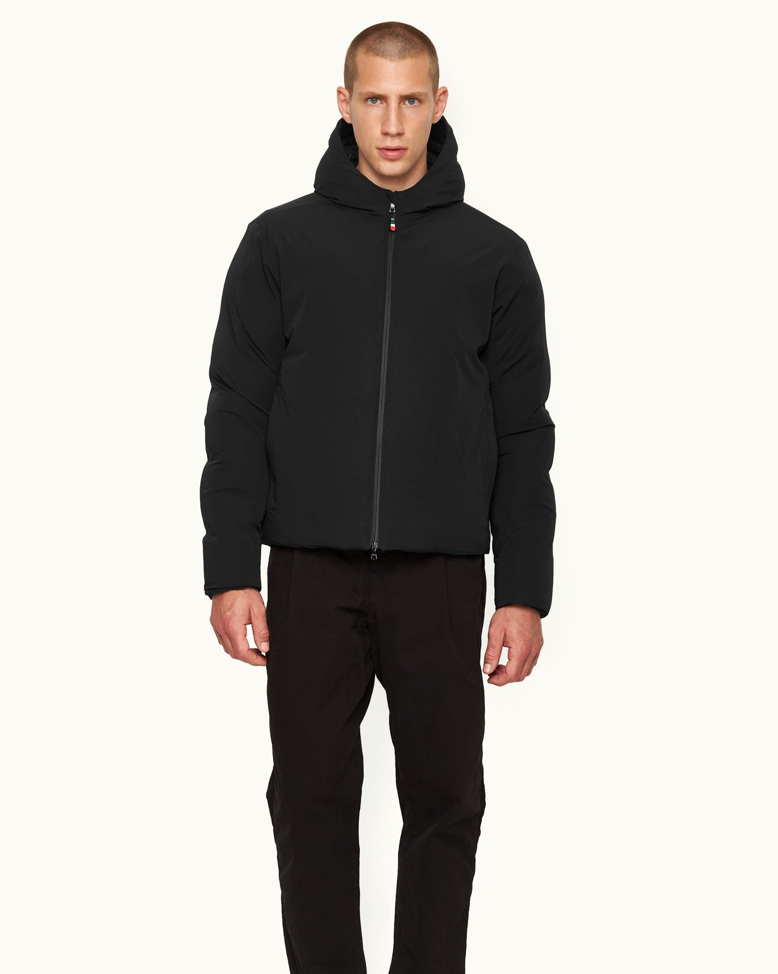 Bunec Black Down-fill Hooded Coat | Black