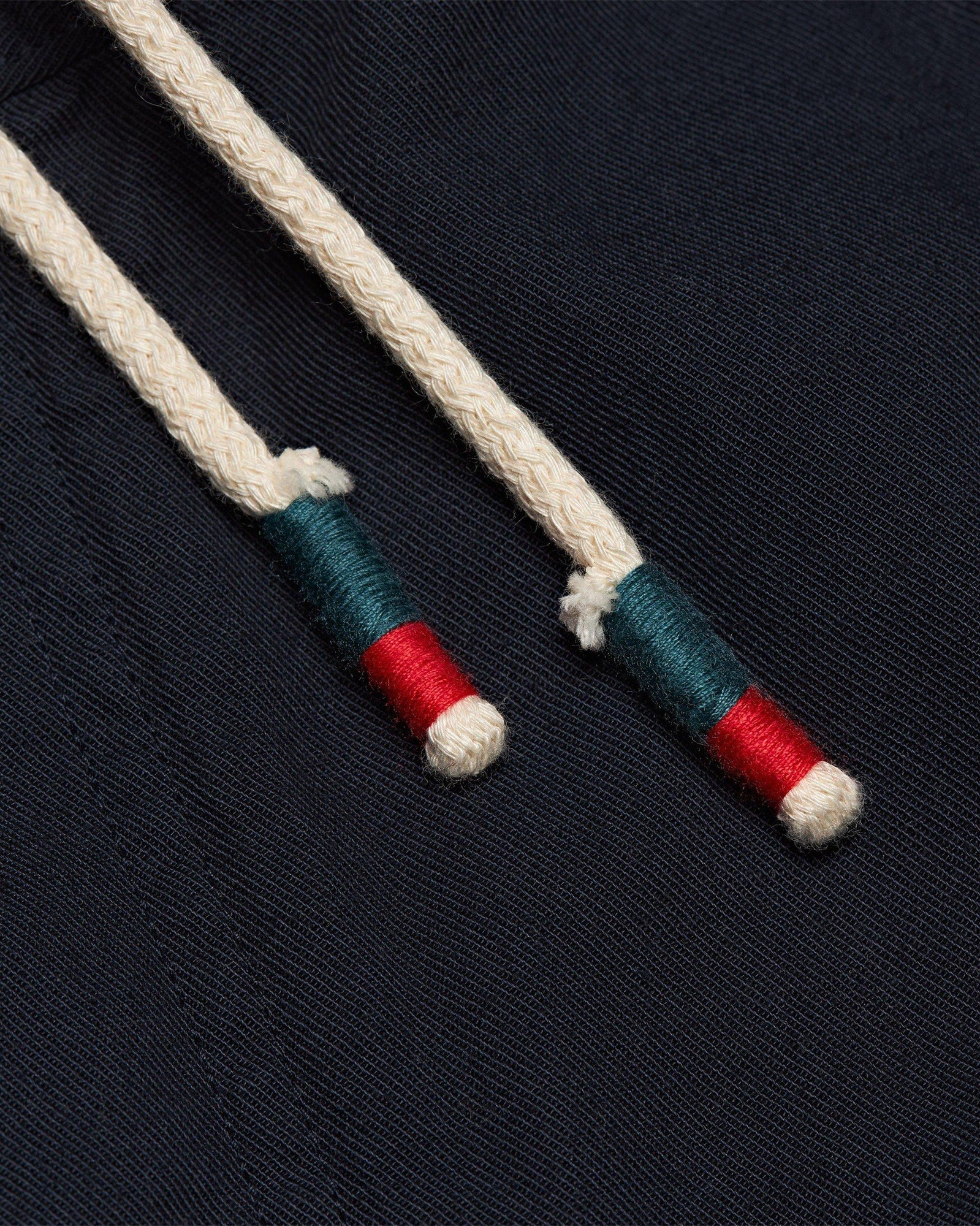 Night Iris Relaxed Fit Drawcord Cotton-Linen Trousers | Night Iris