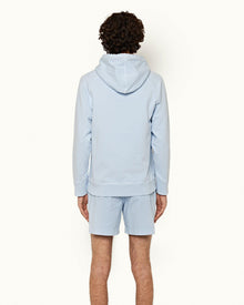 Ice Blue Longest-Length Cotton Twill Shorts | Ice Blue