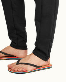 Black Tailored Fit Merino-Blend Sweatpants | Black