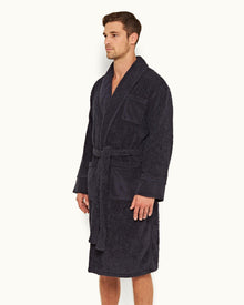 Dr No Towelling Robe Midnight Navy 007 Dr. No Towelling Bath Robe | Midnight Navy