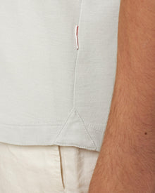 Felix Resort Collar Cotton-Modal Polo Shirt In White Jade | White Jade