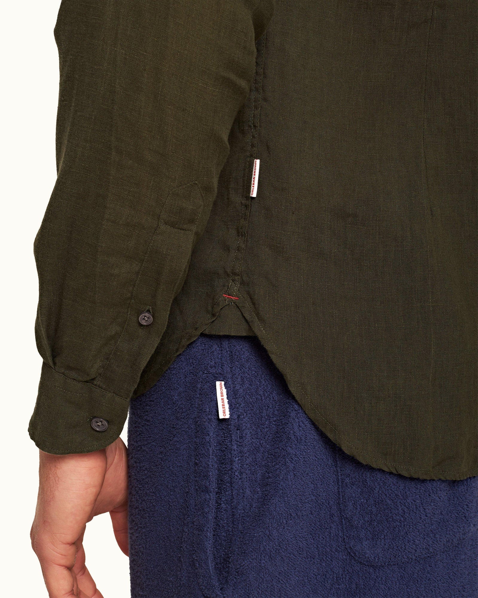 Giles Palm Tailored Fit Classic Collar Shirt | Palm