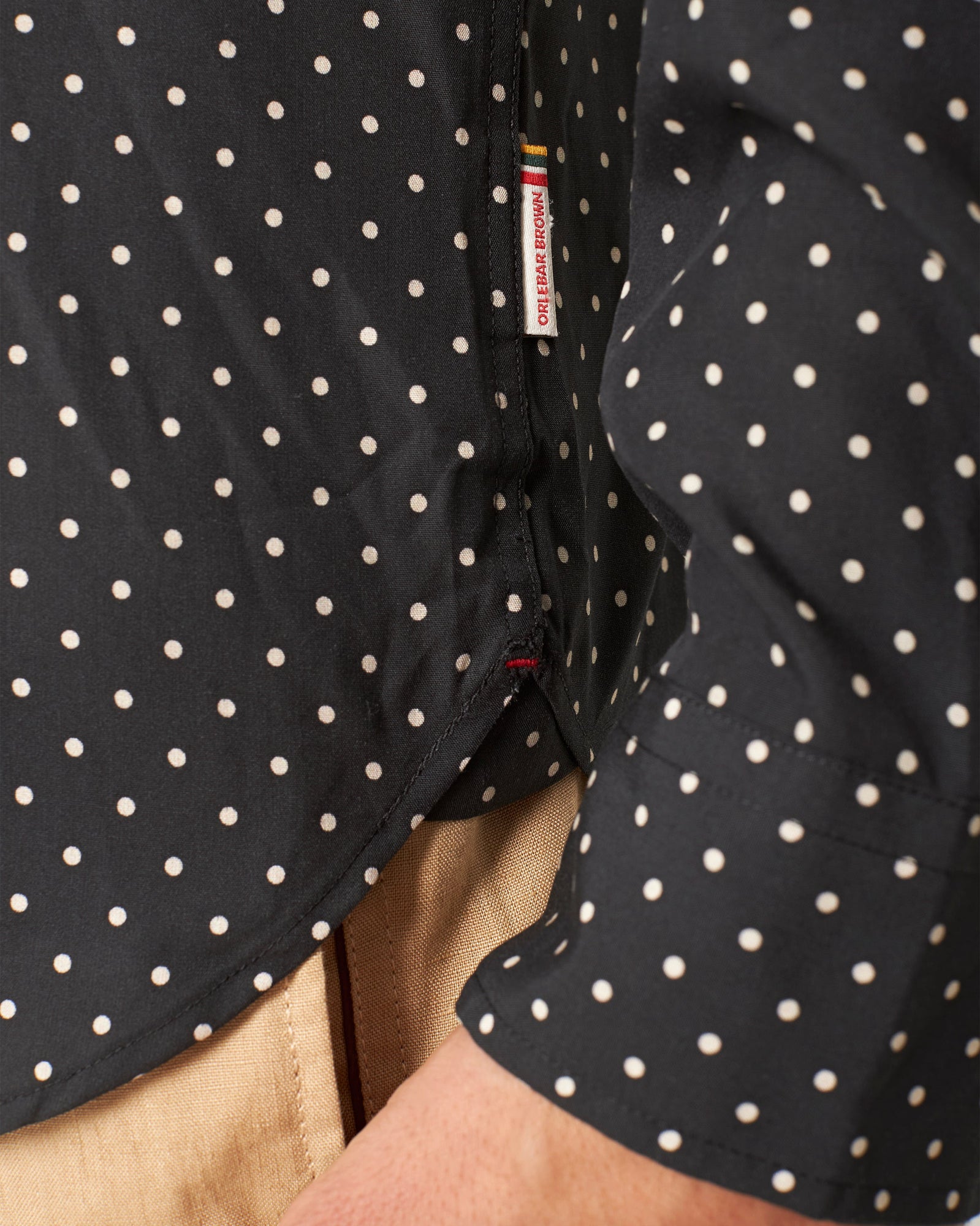 Men | Giles Polka Dot Shirt | Black