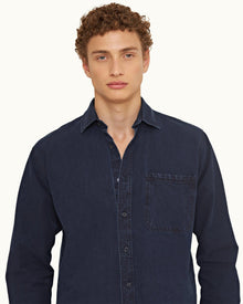 Indigo Denim Easy Fit Cotton Shirt | Indigo