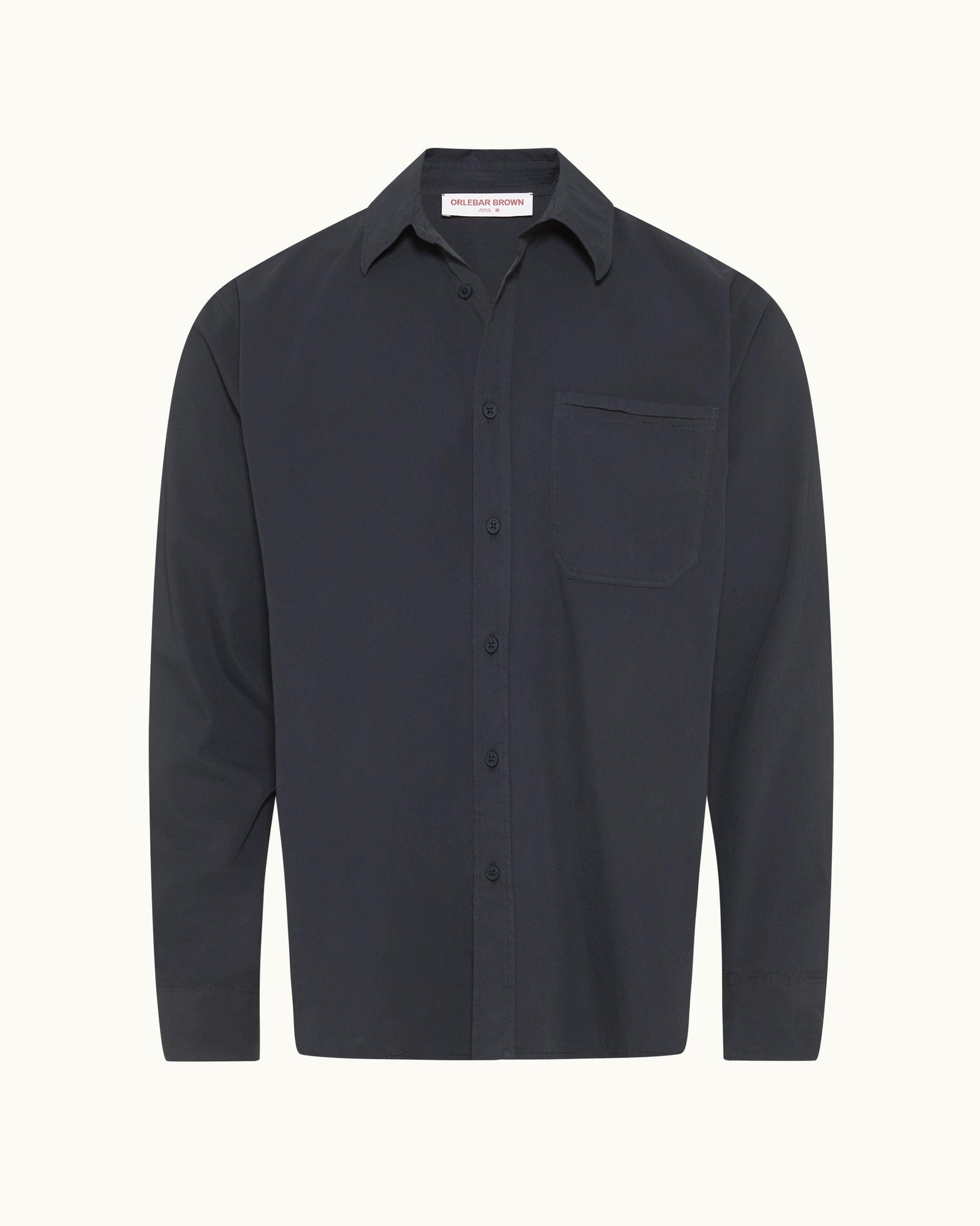 Relaxed Fit Classic Collar Organic Cotton Shirt In Night Iris Blue | Night Iris