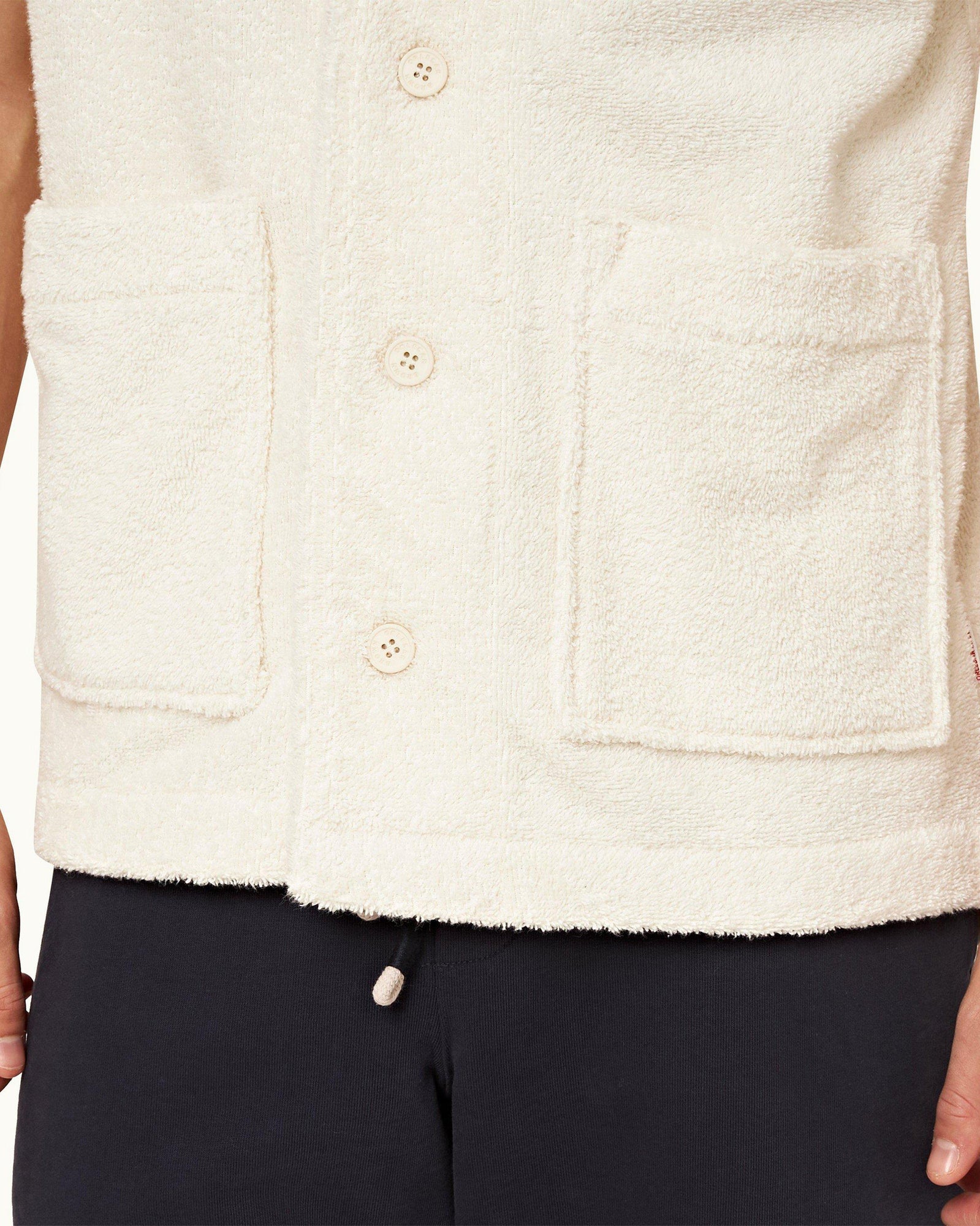 Matchstick Relaxed Fit Lounger Pile Towelling Lounge Shirt | Matchstick