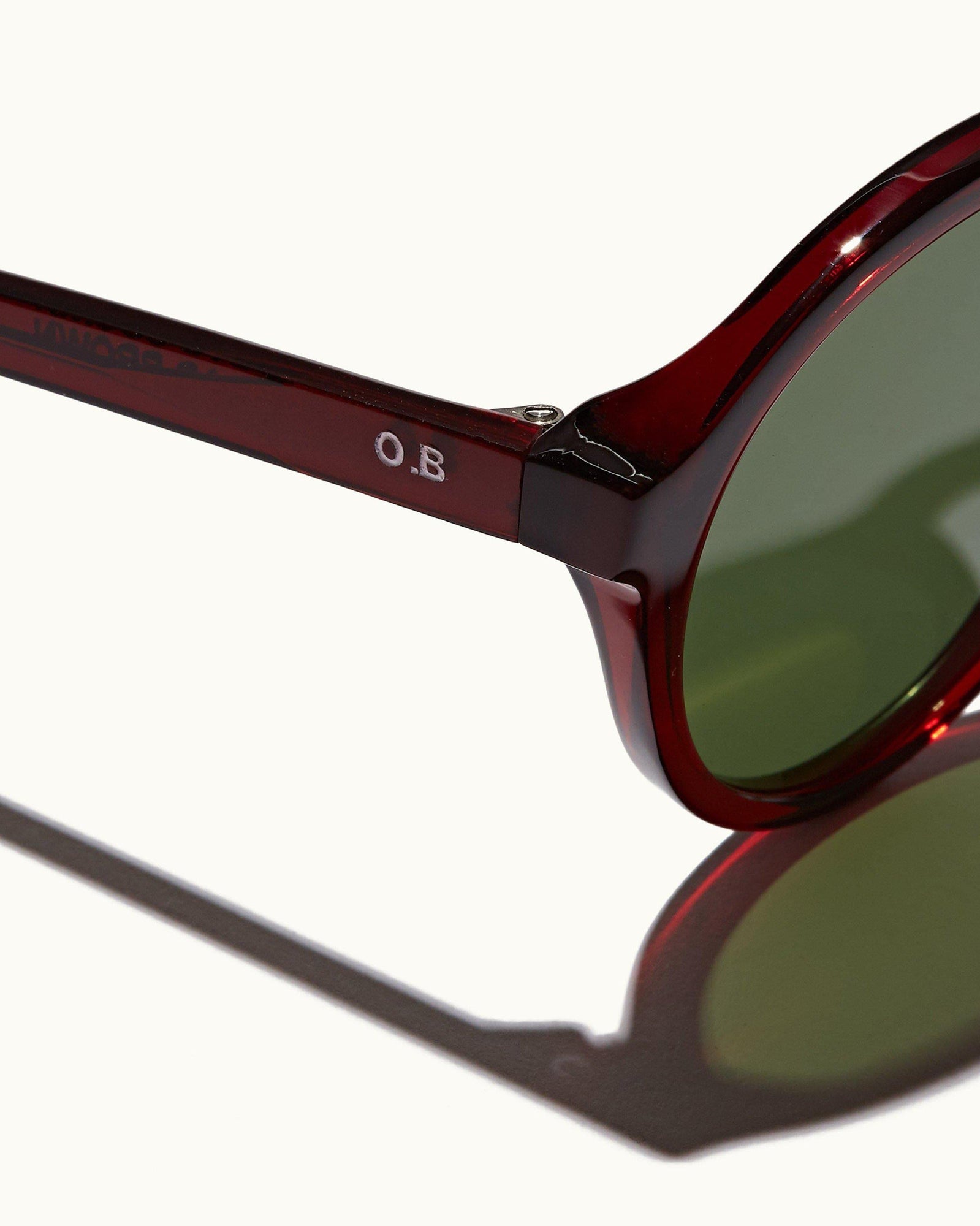 Harlyn Burgundy Round Sunglasses | Burgundy