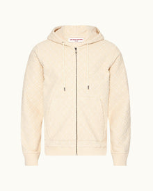 Matchstick Jacquard Rope Towelling Zip-Thru Hooded Sweatshirt | Matchstick
