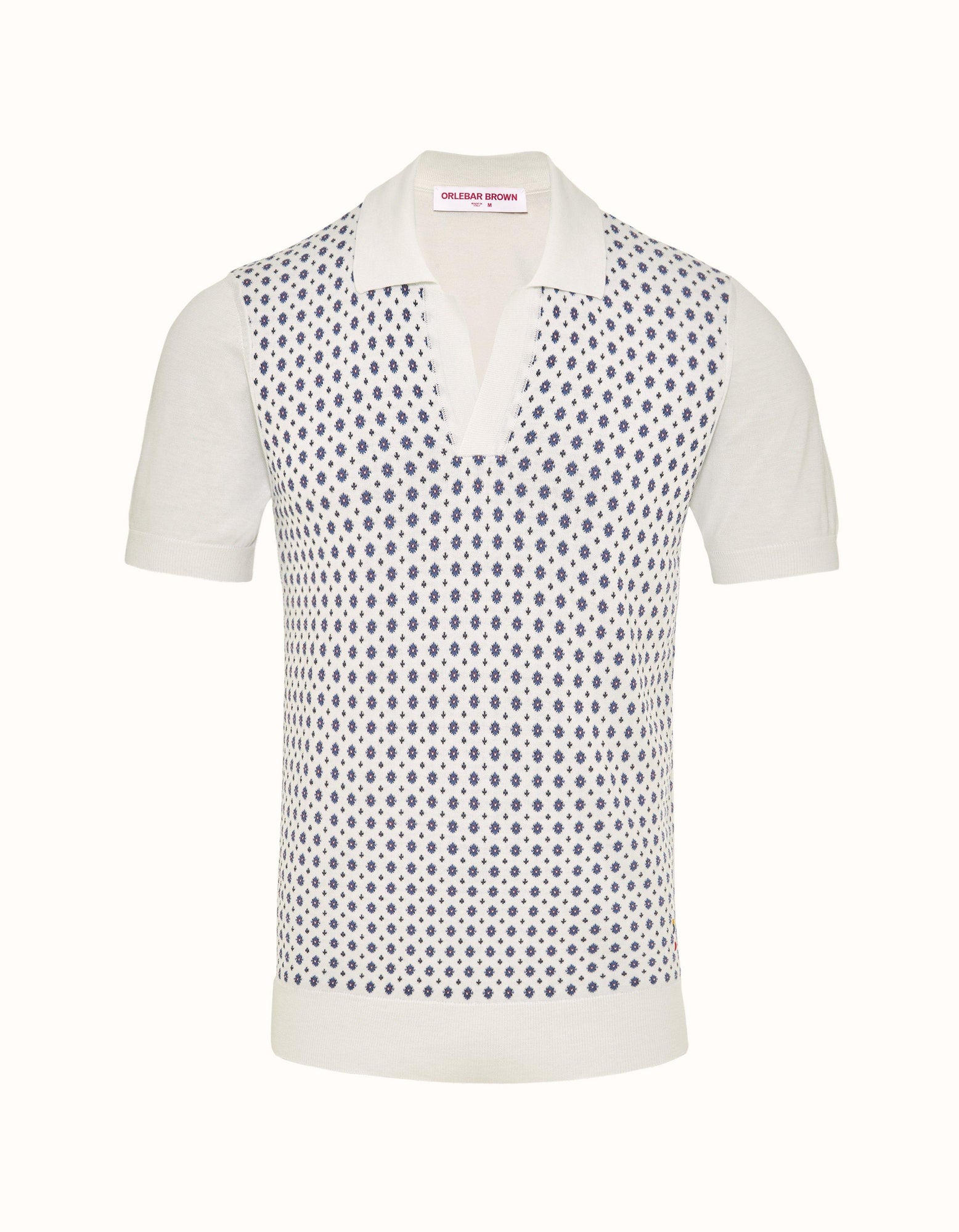 Horton Cashew Fiore Tailored Fit Silk-Cotton Pique Polo Shirt | Cashew