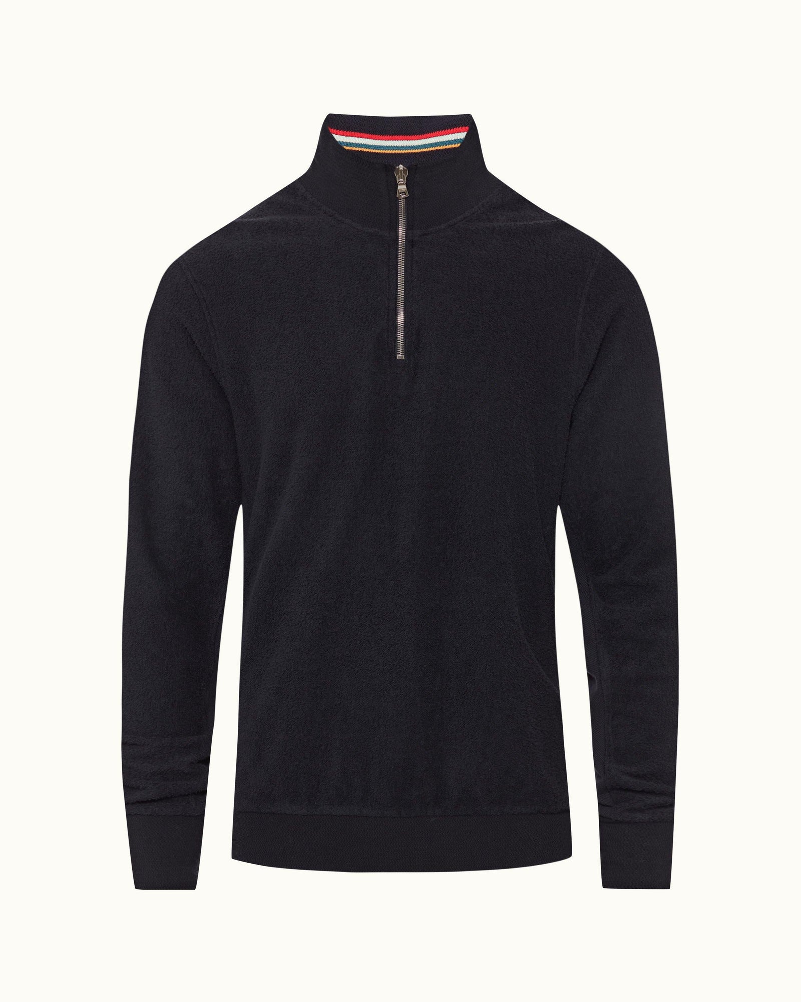 Night Iris Classic Fit Mix Texture Sweatshirt | Night Iris