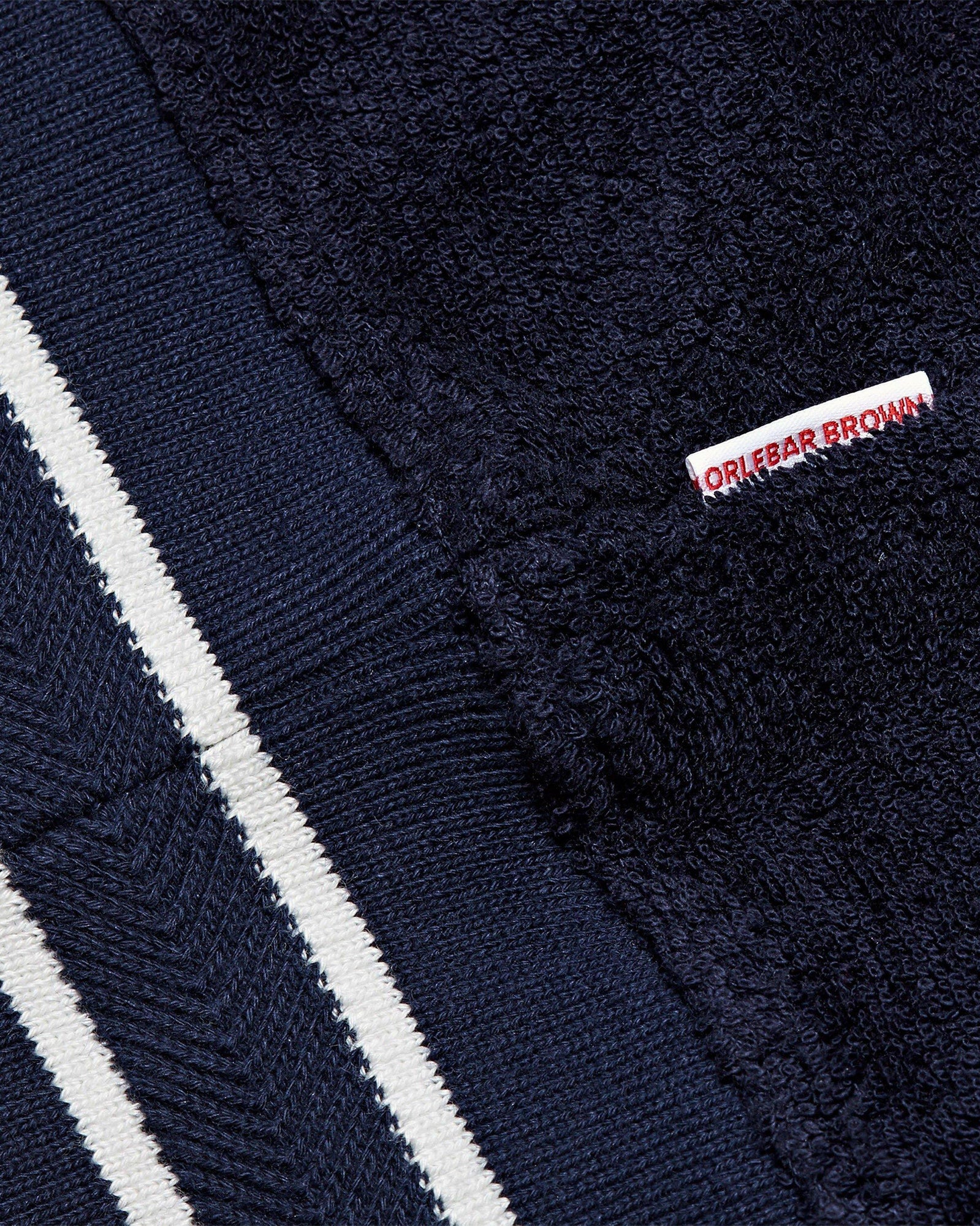 Isar Towelling Navy Funnel Neck Towelling Half-Zip Sweatshirt | Navy