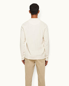 Matchstick Classic Fit Organic Towelling Long-sleeve Polo Shirt | Matchstick