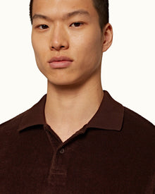 Jarrett Towelling Cocoa Classic Fit Towelling Polo Shirt | Cocoa